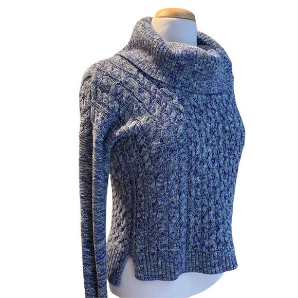 American Eagle Outfitters Gray/Purple Cowl Neckline Sweater XS - Picture 2 of 4